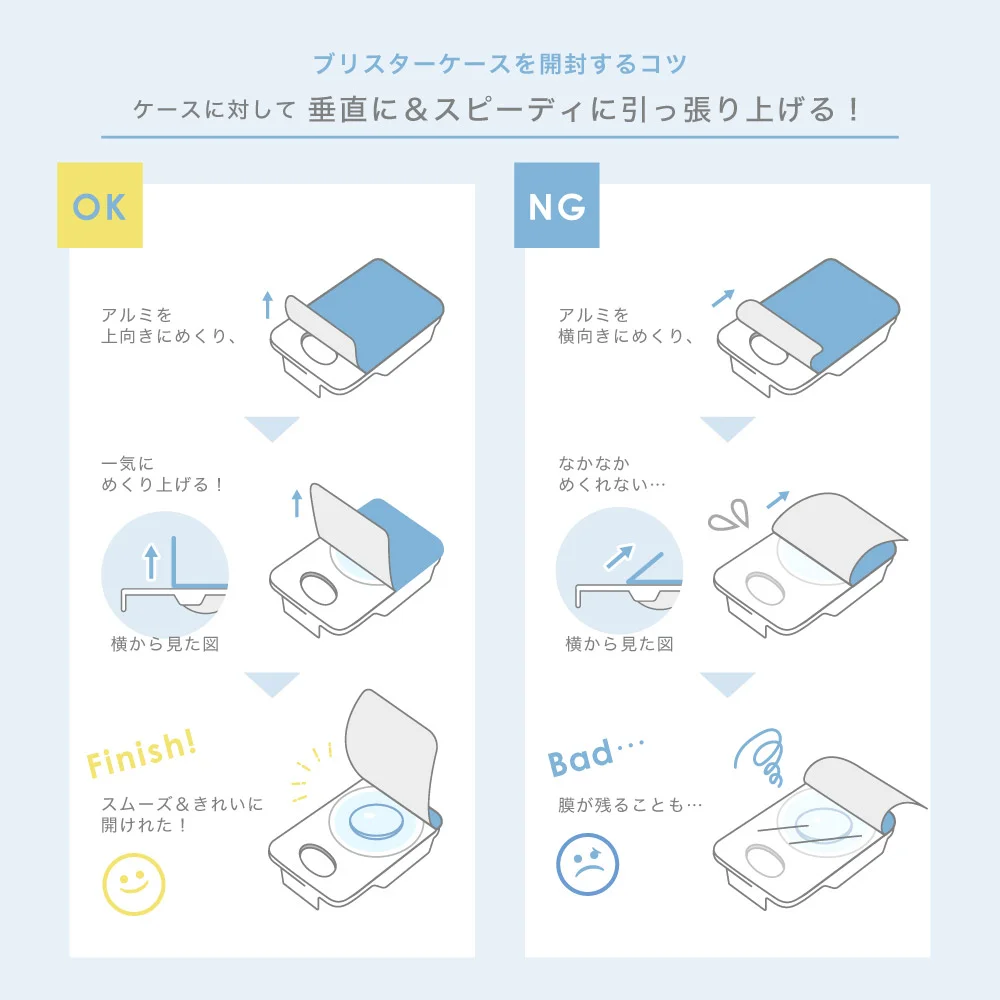 ブリスターケースを開封するコツ ケースに対して垂直に&スピーディに引っ張り上げる!