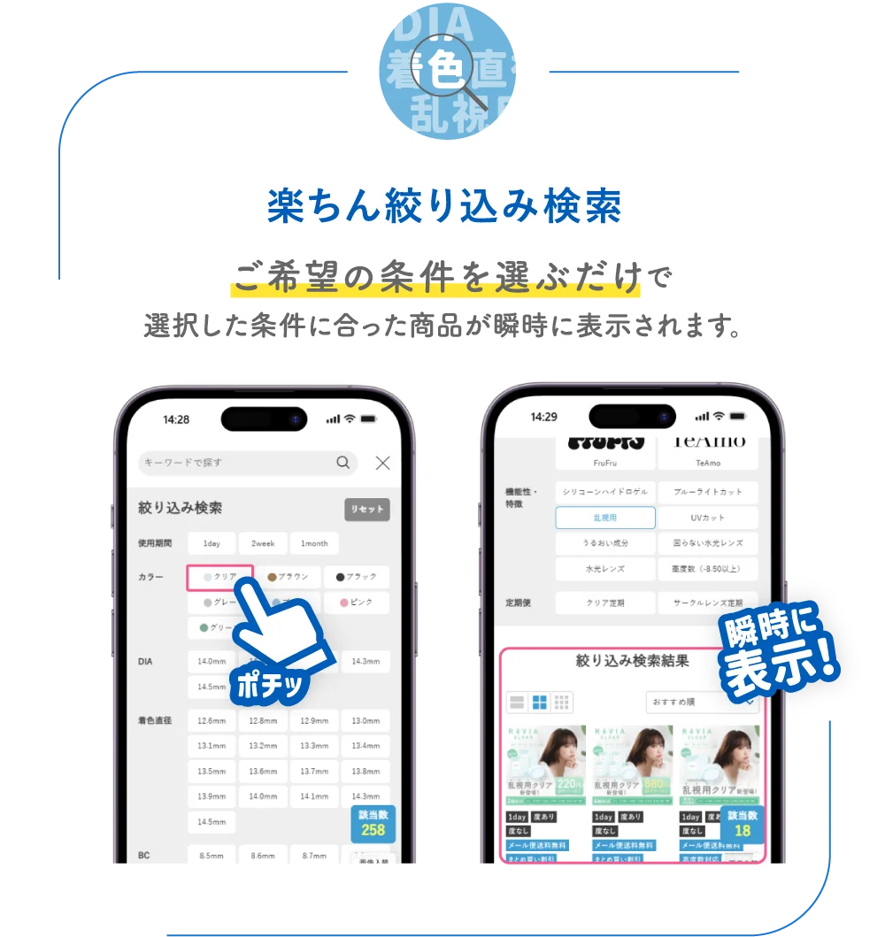 楽ちん絞り込み検索