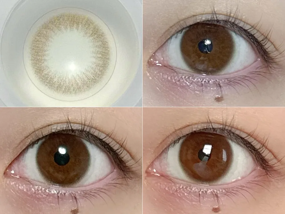 LENS LiST 1day：ファジーブラウン 着用画像