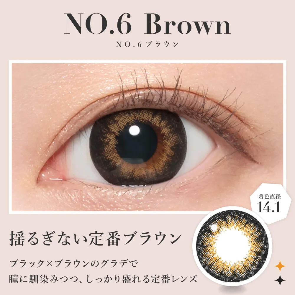 NO.6ブラウン 揺るぎない定番ブラウン