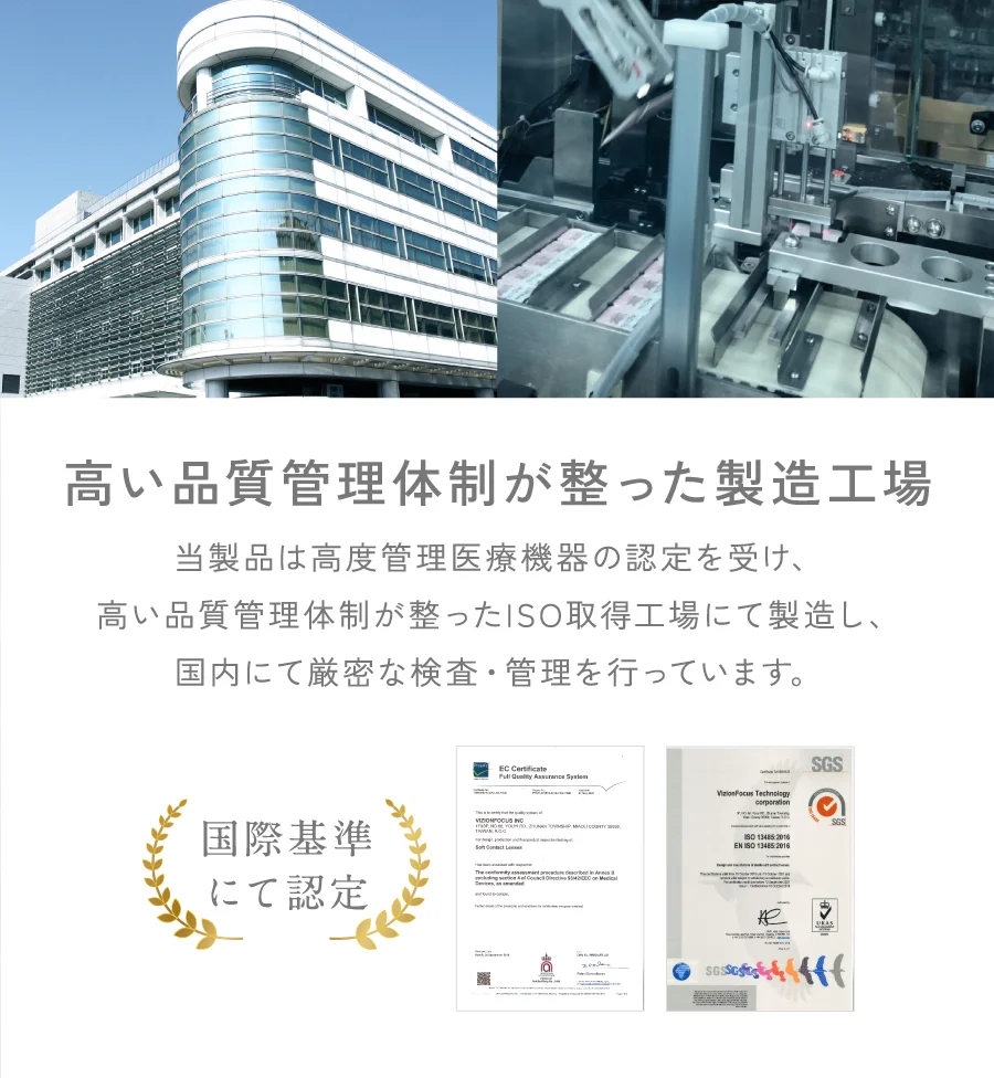 高い品質管理体制が整った製造工場