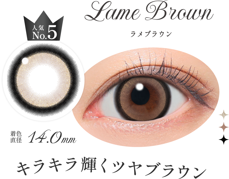 ラメブラウン キラキラ輝くツヤブラウン