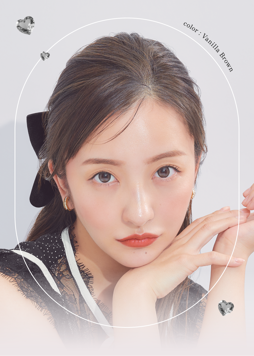 板野友美さんバニラブラウン着用イメージ