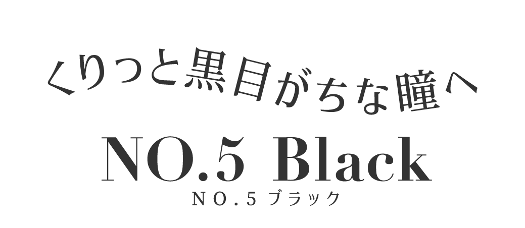 くりっと黒目がちな瞳へ
