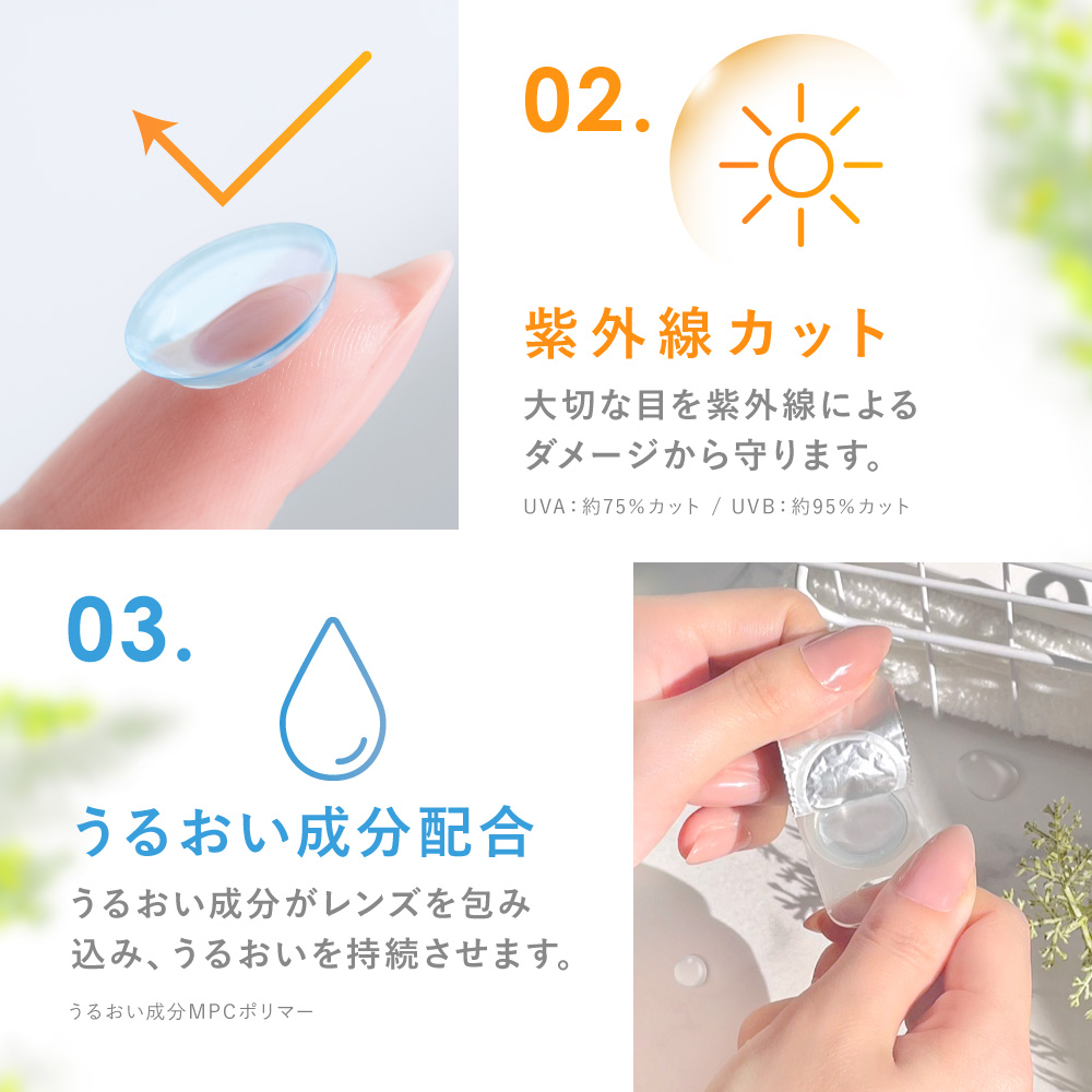 Wお試し】LENS LiST 1day シリコーン＆ブルーライトカット お試し