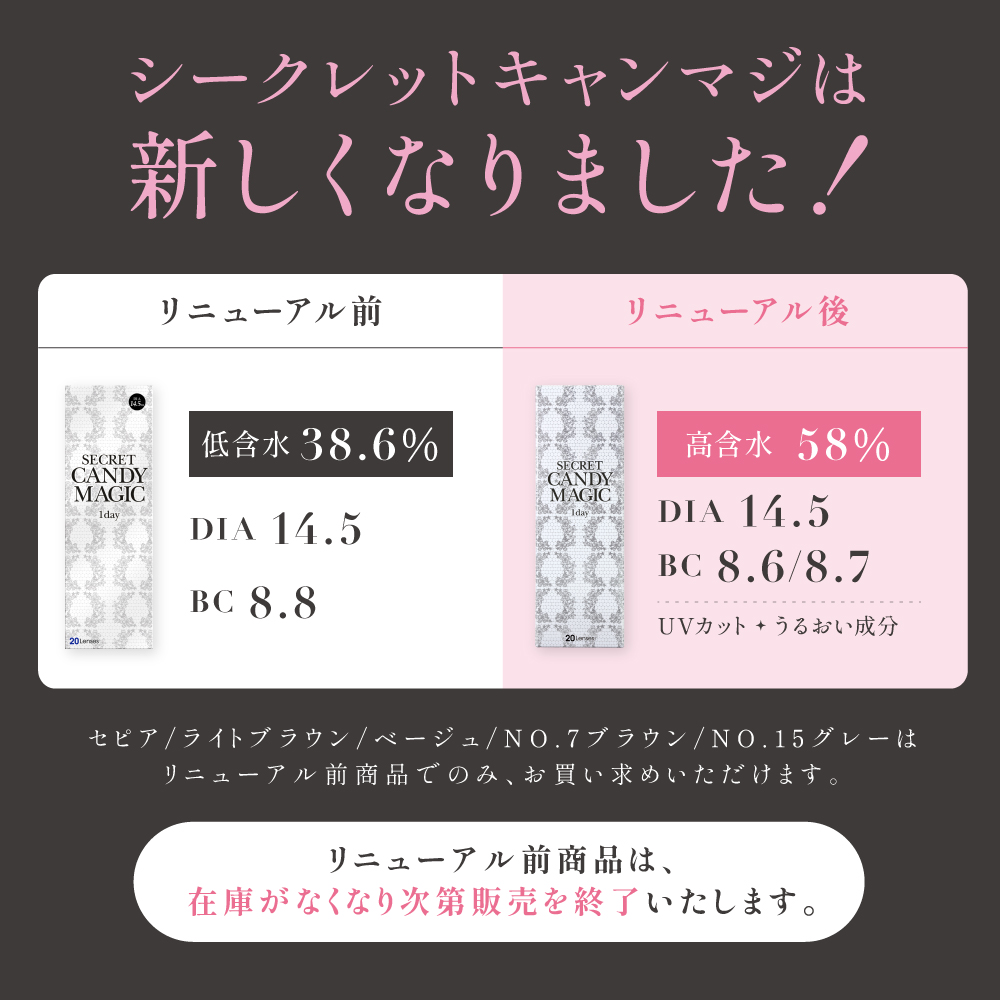 secret candymagic 1day バニラブラウン 20枚入り シークレット