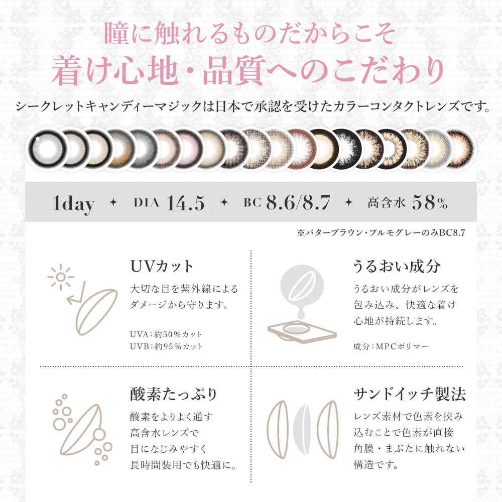 secret candymagic 1day ピンクベージュ 20枚入り シークレット