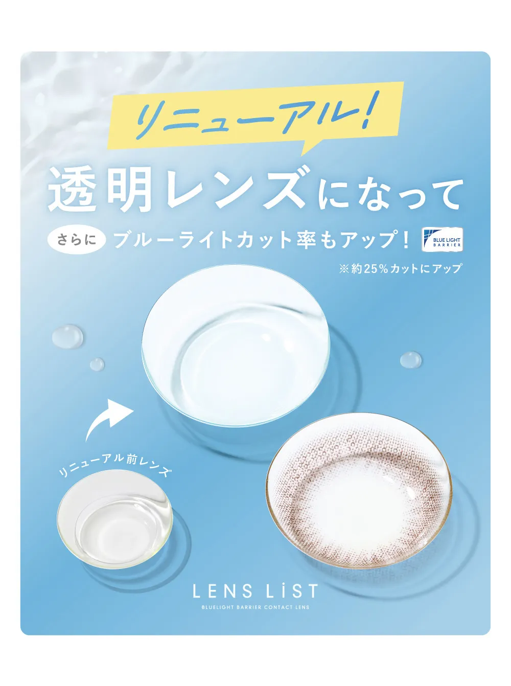4箱セット】 LENS LiST 1day 2week クリアレンズ サークルレンズ｜LENS